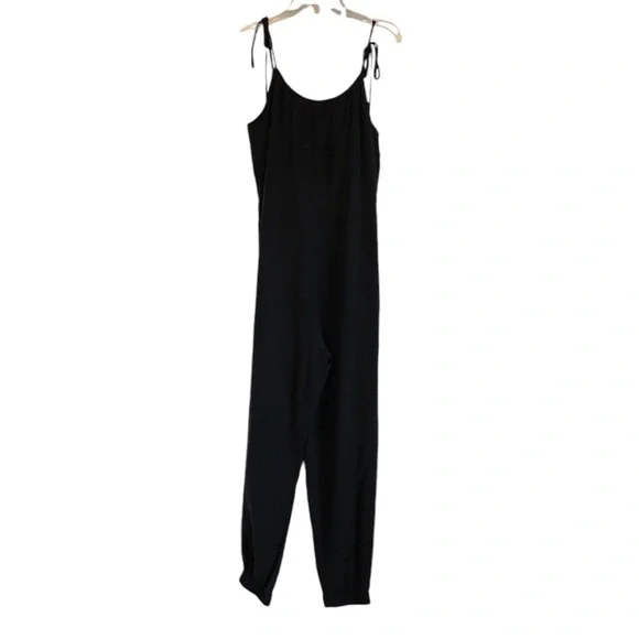 Antonio Melanie Womens Jumpsuit Sz 4 Black Silk Layer Jogger Capsule Wardrobe - Picture 6 of 10